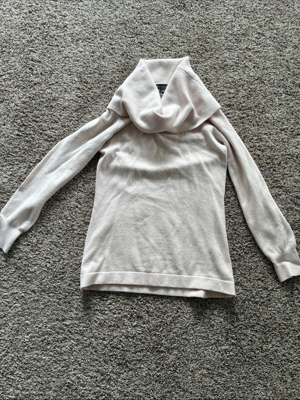 Light Pink Cowl Neck Women's Sweater